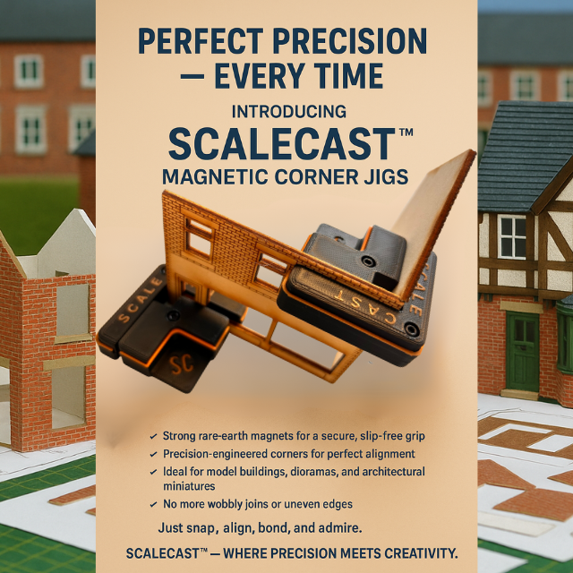 Magnetic Corner Clamps - 2 sets for CARD - MAG2c- For model construction