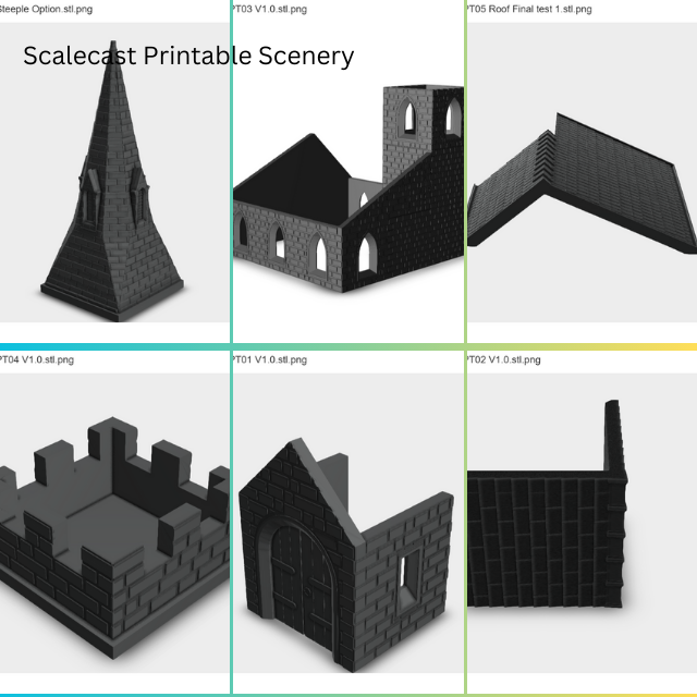 Town Church - 3D Printable Digital download - DD001