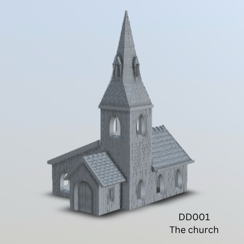 Town Church - 3D Printable Digital download - DD001