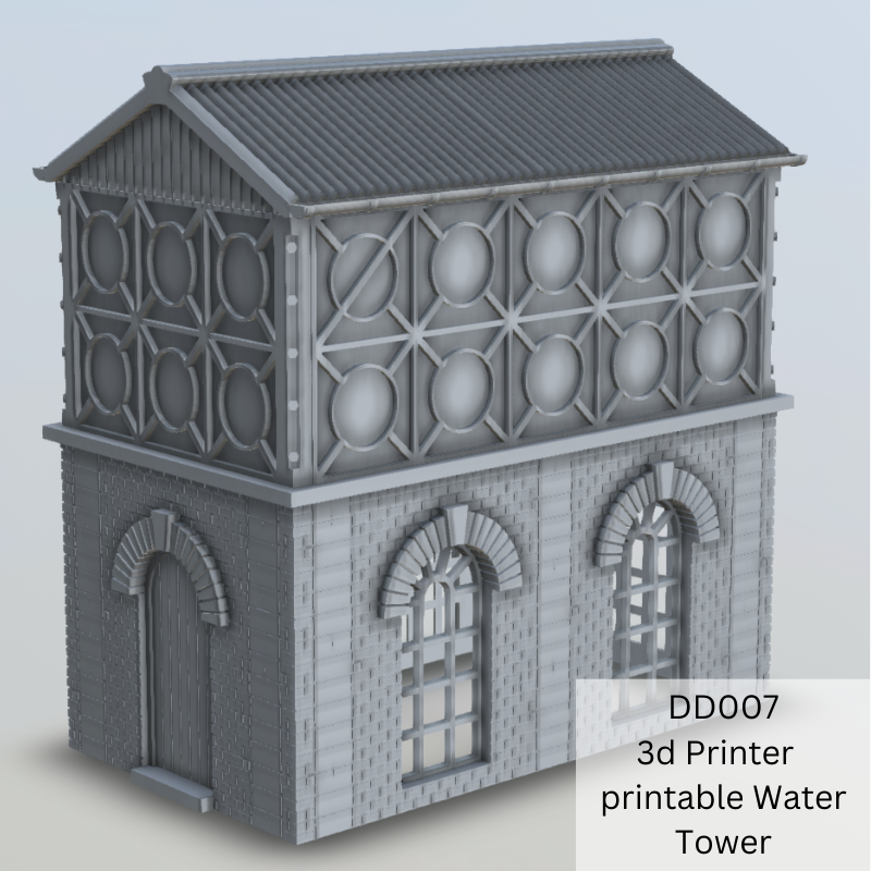 The Water Tower - 3D printable digital download - DD007