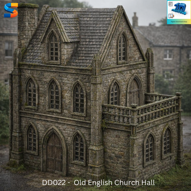 The English Church Hall 3d Printable Model DD022