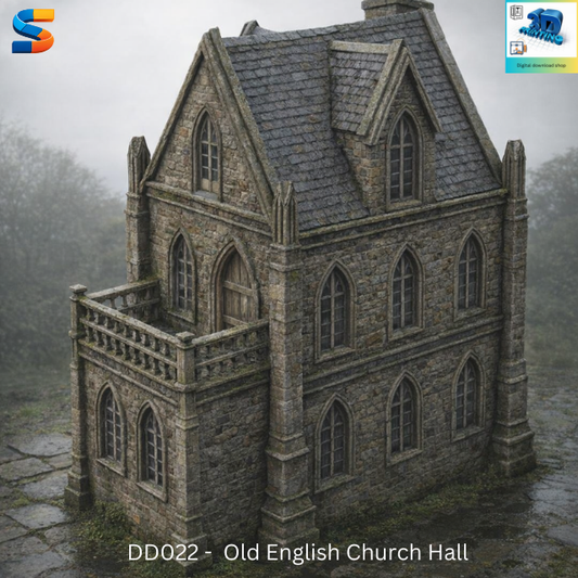 The English Church Hall 3d Printable Model DD022