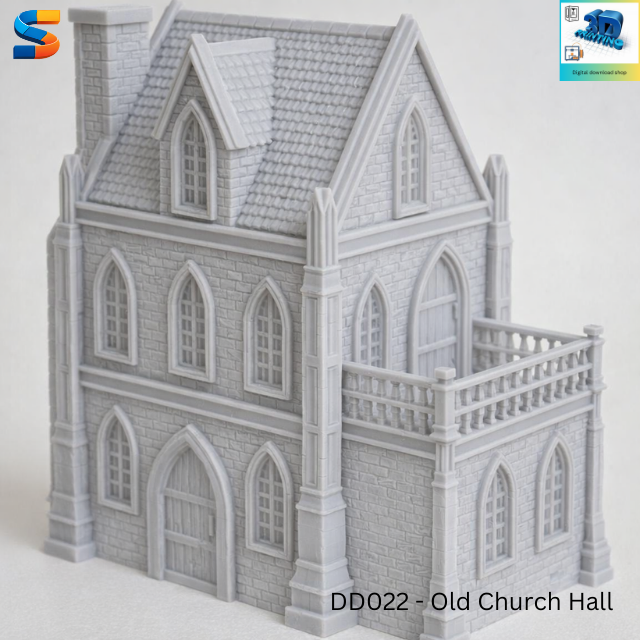 The English Church Hall 3d Printable Model DD022