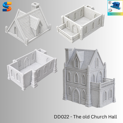 The English Church Hall 3d Printable Model DD022