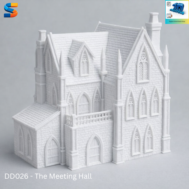 The English Meeting Hall 3d Printable Model DD026