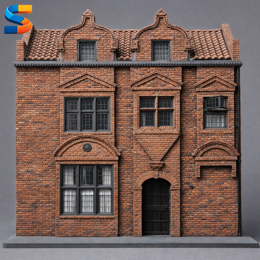 Traditional York Brick Townhouse – 3D Printable STL -  DD030