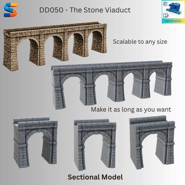 The Stone Viaduct 3d Printable Model DD050