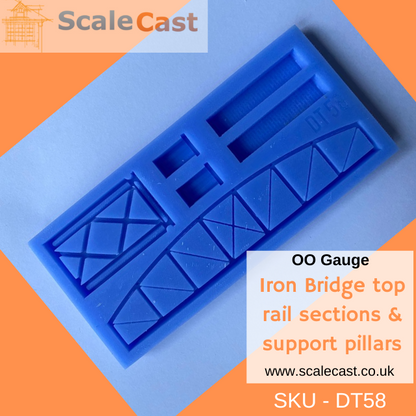 Iron Bridge Top Rail & Pillars DT58 for Railway Scenery OO Gauge NEW Release