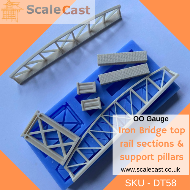 Iron Bridge Top Rail & Pillars DT58 for Railway Scenery OO Gauge NEW Release