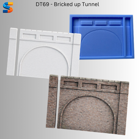 Double Track Bricked up  Tunnel with Extensions and pillar- DT69