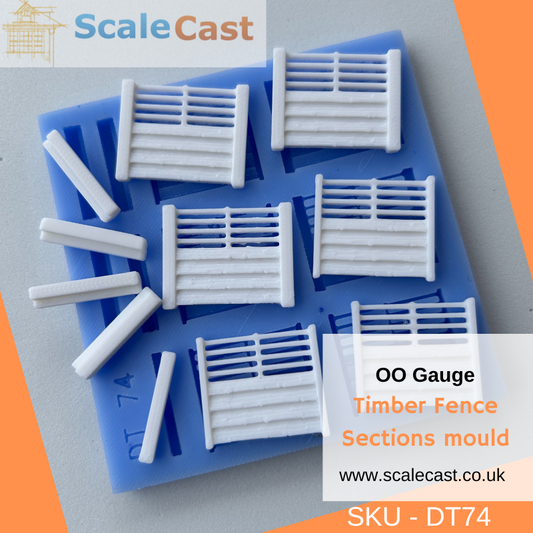 DT74 Timber Fencing Sections mould - OO Gauge