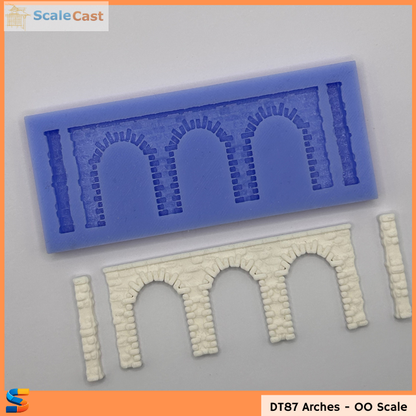 Model Railway Triple Arches Casting Mould DT87