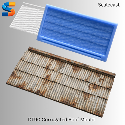 Corrugated Steel Mould For Model Railway Scenery DT90