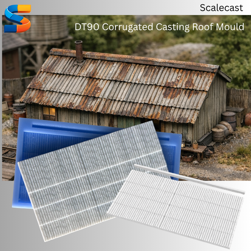 Corrugated Steel Mould For Model Railway Scenery DT90