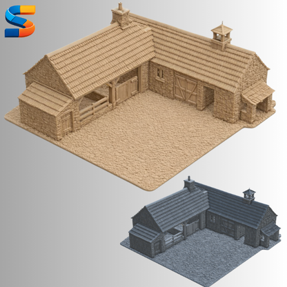 The Farm Yard Cattle Byre 3d Printable Model F004