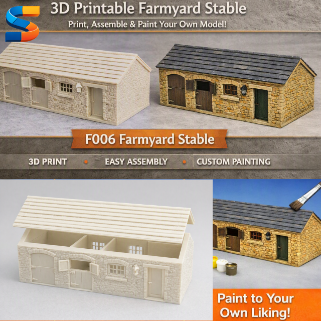 Farmyard Stone Stable 3d Printable Model F006