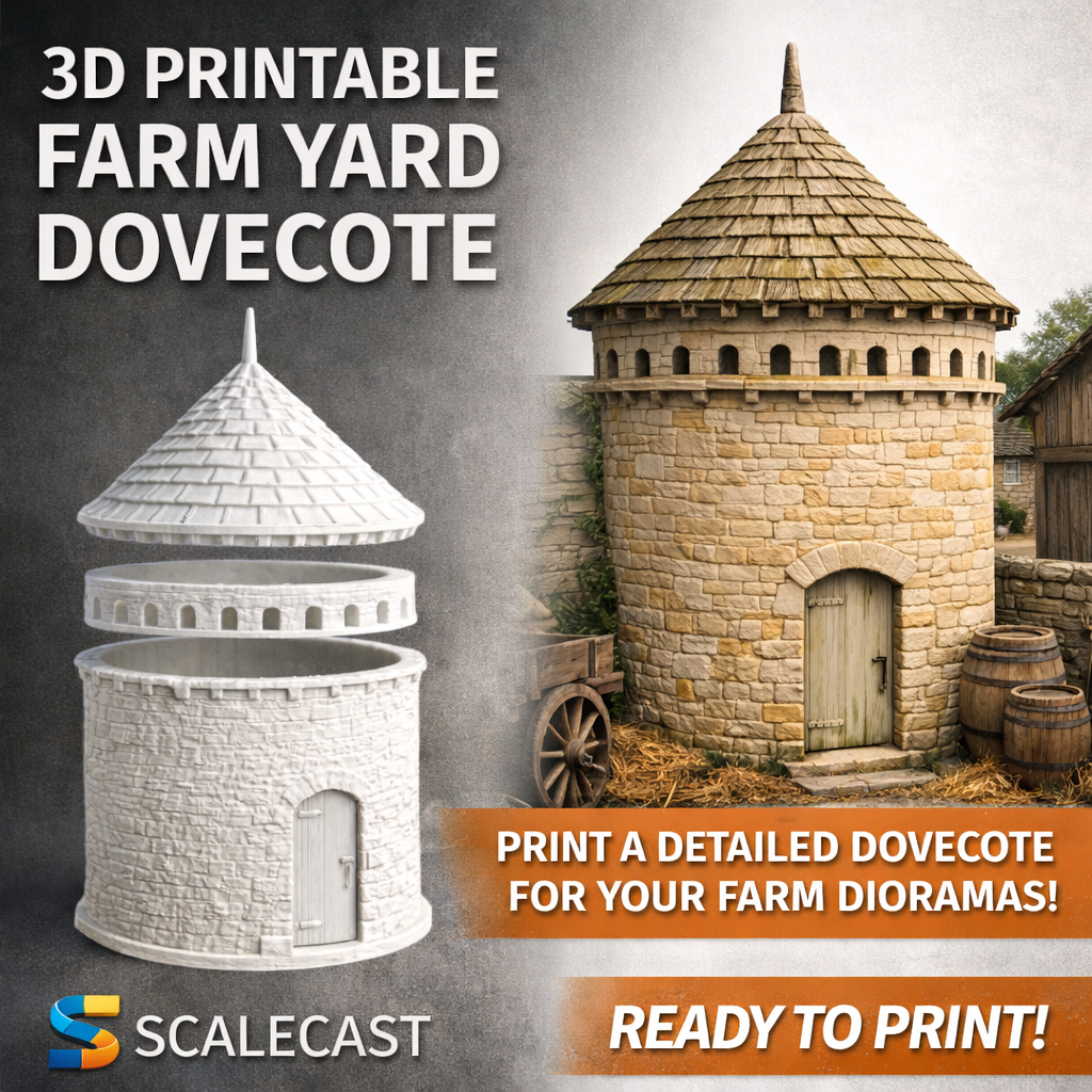 Farm store & Dovecote 3d Printable Model F007