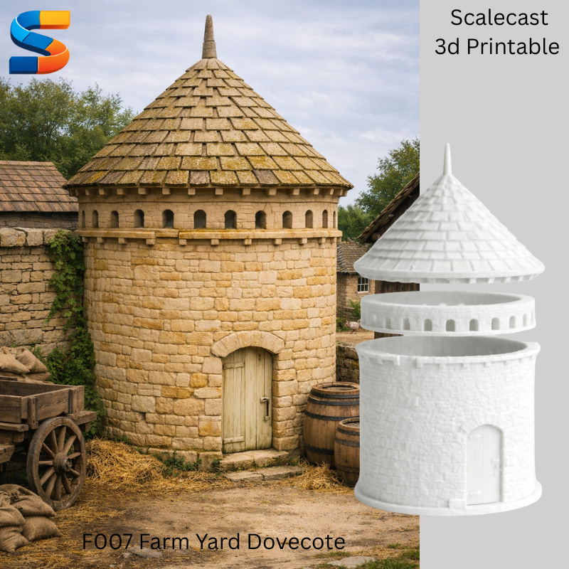Farm store & Dovecote 3d Printable Model F007