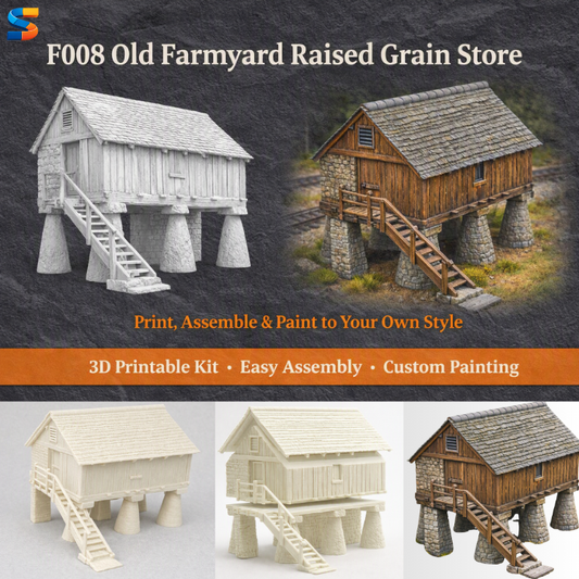 Old Farmyard Raised Grain Store F008