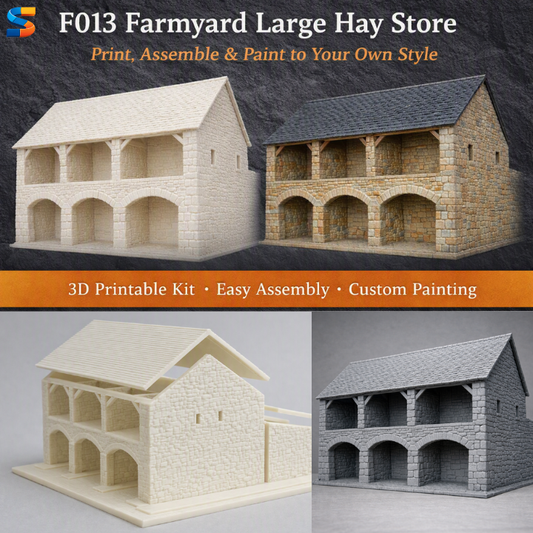Farmyard Large Hay Store - 3d printable Model F013