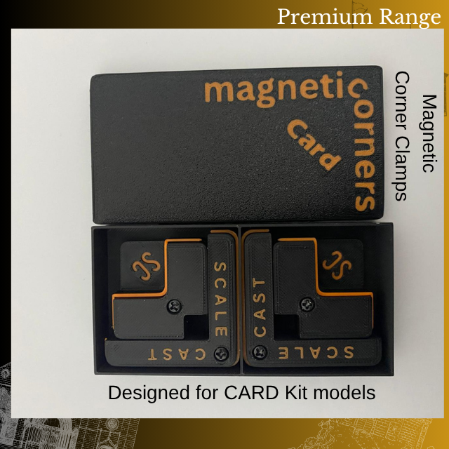 Magnetic Corner Clamps - 2 sets for CARD - MAG2c- For model construction