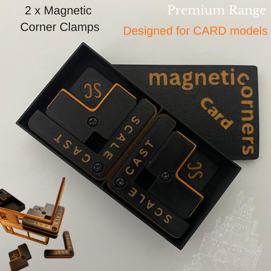 Magnetic Corner Clamps - 2 sets for CARD - MAG2c- For model construction