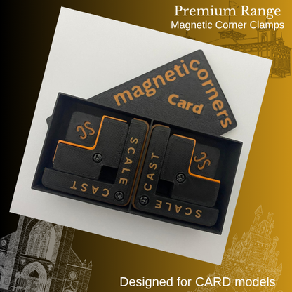 Magnetic Corner Clamps - 2 sets for CARD - MAG2c- For model construction