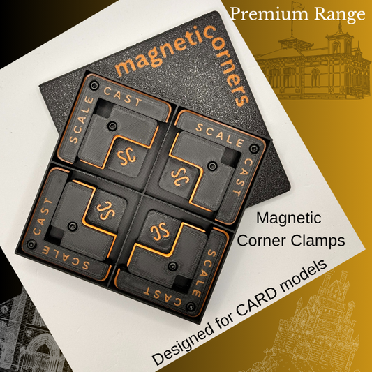 Magnetic Corner Clamps - 4 sets for CARD - MAG4c- For model construction