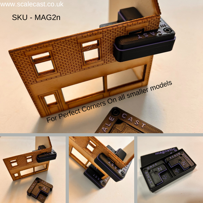 Magnetic Corner Clamps (MINI) - 2 sets - For model construction MAG2n