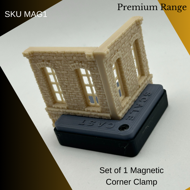 Magnetic Corner Clamps - 1 Set For model railway scenery construction