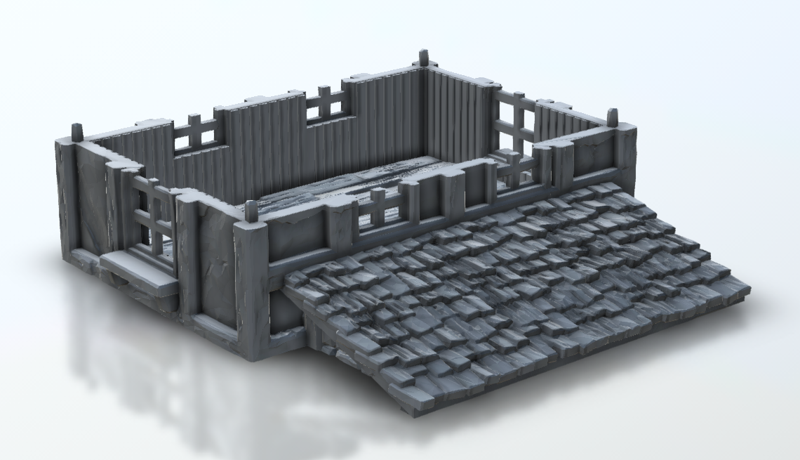 Greystoke - Ponteland House GV02 printable model 28mm and HO/OO scale