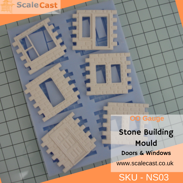 Stone Buildings NS03 Mould - Model Railway Scenery OO Gauge