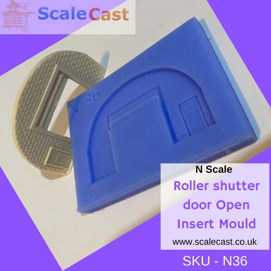 N Gauge Roller Shutter Door Opened Tunnel Insert - N36