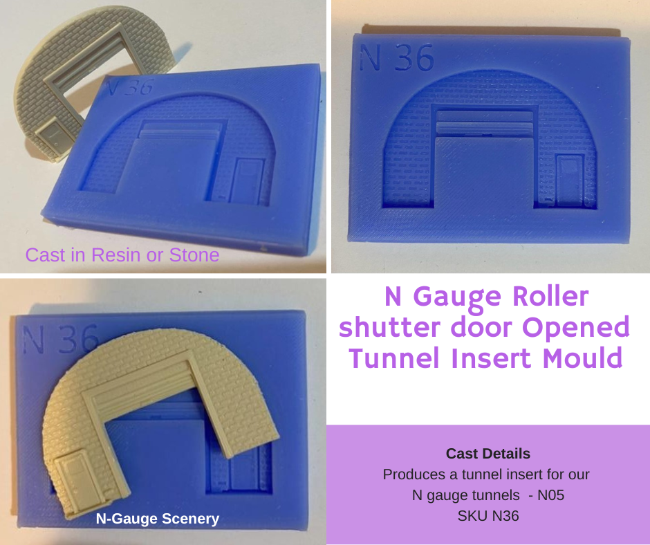 Shutter Inset N Gauge Roller Shutter Door Opened Tunnel Insert - N36 – ScaleCast