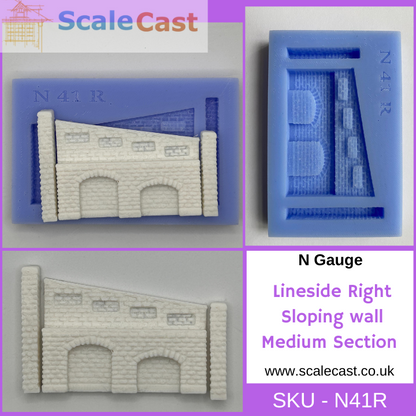 Lineside Walling Right Sloping Medium Section N41R