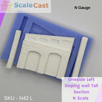 Lineside Walling Left Sloping TALL Section N42L