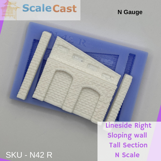 Lineside Walling Right Sloping TALL Section N42R