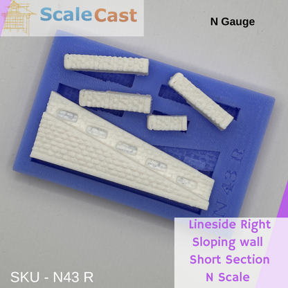 Lineside Sloping Kit Right - 3 mould Kit for N Scale NK04