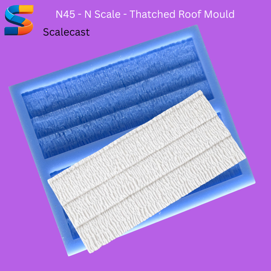 Thatched Roof Mould For Model Railway Scenery N45 - N Scale