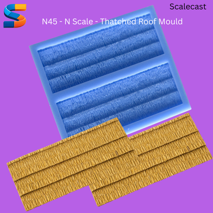 Thatched Roof Mould For Model Railway Scenery N45 - N Scale