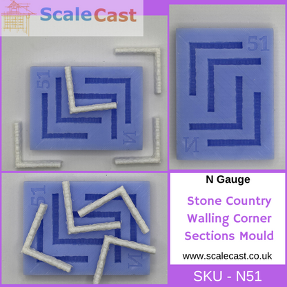 N Gauge British Country Walling Corner Sections  - N51