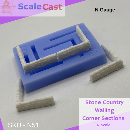 N Gauge British Country Walling Corner Sections  - N51