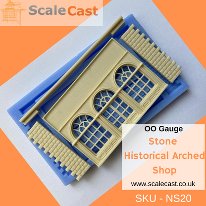 NS20 Historical Shop Front Mould - Stone - OO Gauge