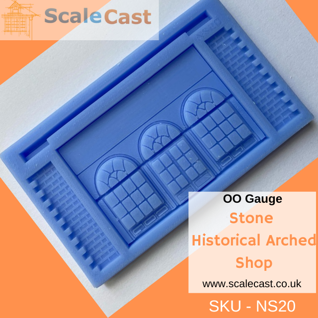 NS20 Historical Shop Front Mould - Stone - OO Gauge