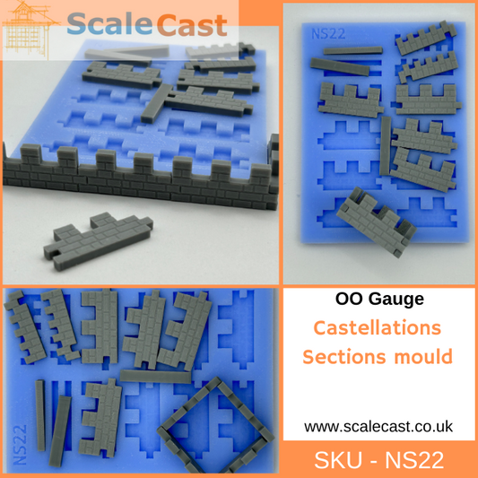 NS22 Castellations Sections mould - OO Gauge