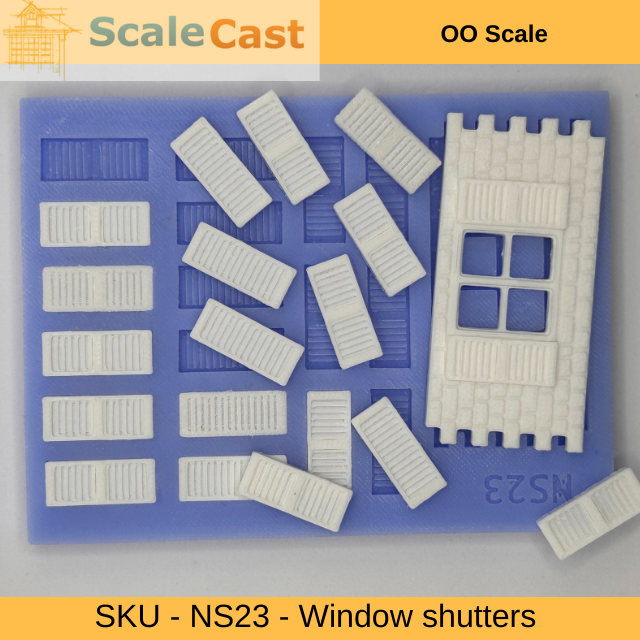 NS23 Window Shutters mould - OO Gauge Model Railway