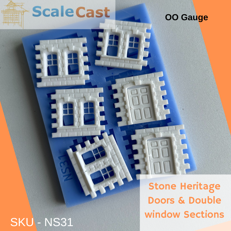 NS31 Heritage Doors & Double Windows Tiles - OO Scale - NEW Release