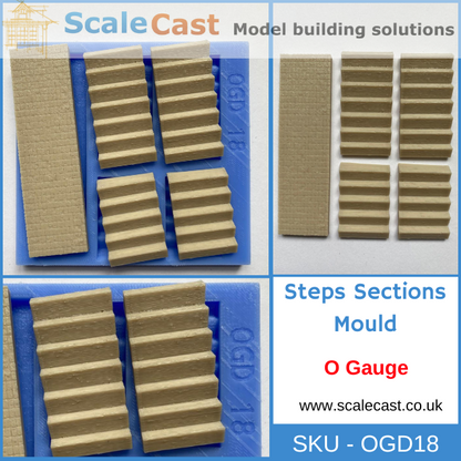 OGD18 O Gauge Steps sections  - For O Scale Model Railway Scenery