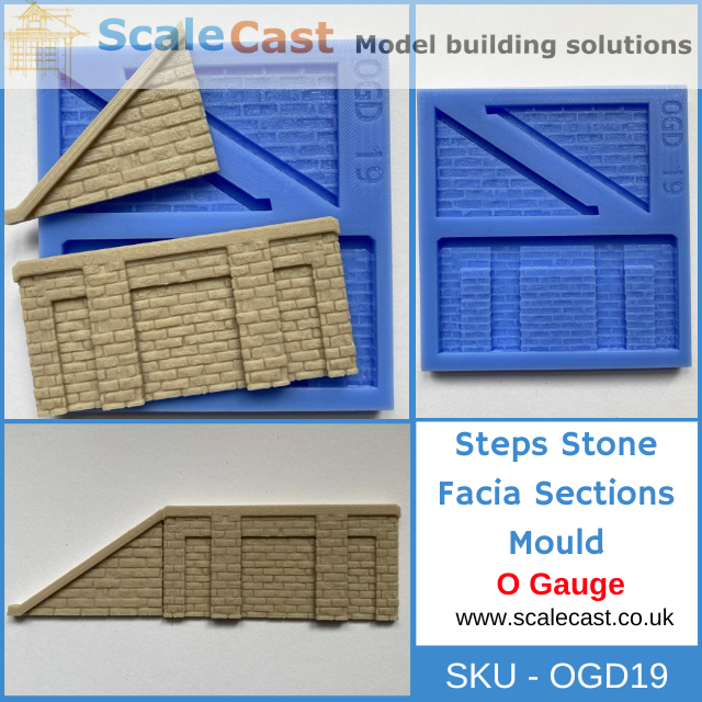 OGD19 O Gauge Steps Facia sections  - O Scale Model Railway Scenery