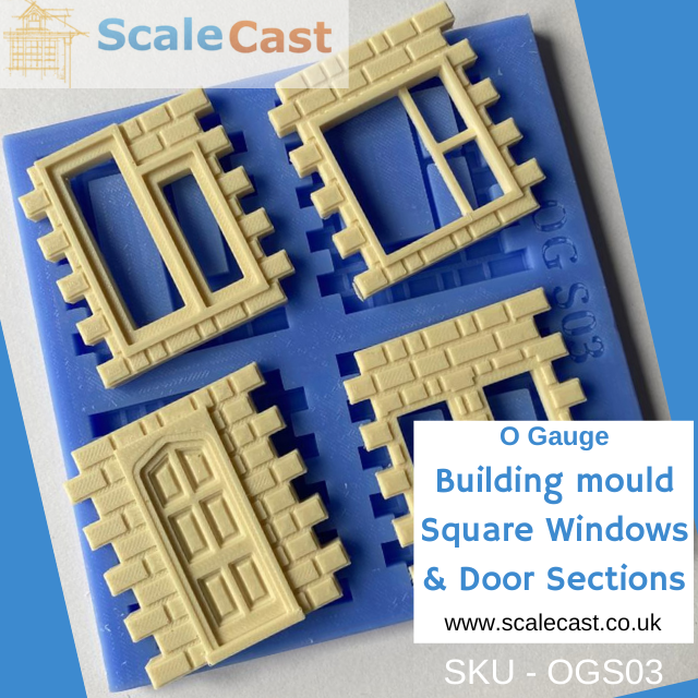 OGS03 Square Windows and Door sections O Gauge - Model Railway Scenery ...
